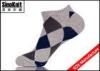 Cotton Argyle Men No Show Dress Socks / Mens Business Ankle Socks with OEM