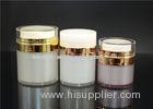 Round airless plastic acrylic containers with lids for personal care