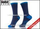 Navy Blue Cotton Man Casual Socks / Large Size Antibacterial Multi Color Men Socks