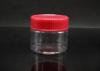 110ml cosmetic clear PET jars with red lid