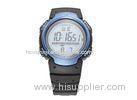 Shock Resistant 12 / 24 hr LCD Digital Alarm Watches With ABS Case , PU Plastic Band