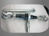 Ratchet turnbuckle for screw compactor