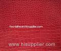 Glazed Crocodile Grain Faux Leather Fabric For Handbags With Bright Color