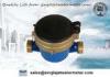 Single Jet Liquid Sealed Vane Wheel Water Meter for Home , High Precision