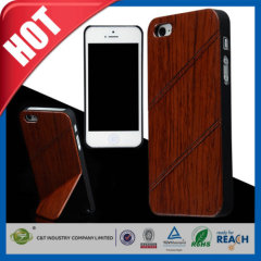 Standing handwork wooden bamboo case for iphone 5
