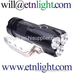 flashlight 3xcree xml t6 leds bulb 3x18650 batt middle switch 5 modes aluminum