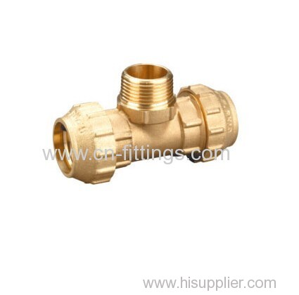 brass male threaded tee compression fitting