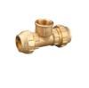 brass female threaded tee compression fittings