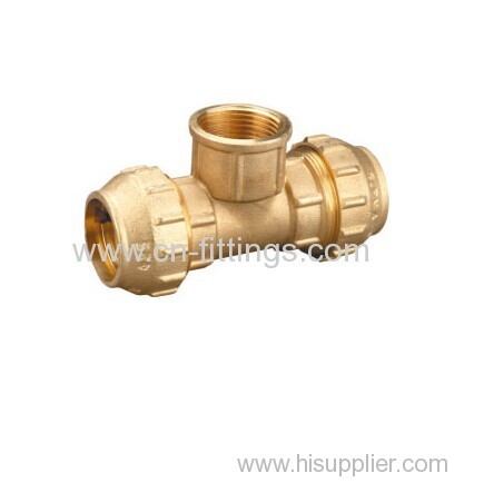 brass female threaded tee compression fittings