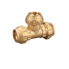 brass equal tee compression fittings