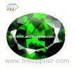 Oval Green Chrome Diopside Gemstones For Pendants 6mm 8mm 1.3 Carats