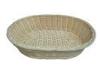 Hand Weaved Oval Rattan Bread Basket For Storage , Poly Food Basket
