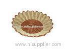 Acid-proof Rattan Bread Basket Display With PP Wire , Round Shape
