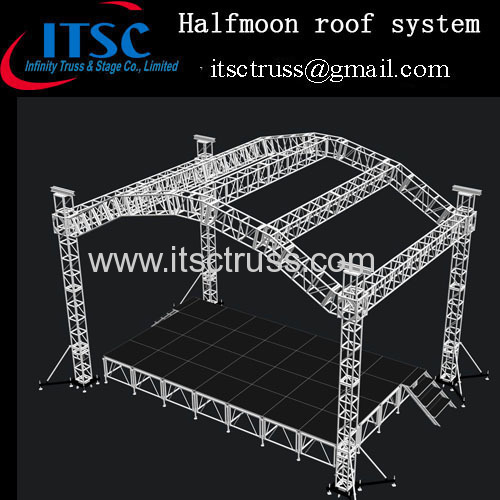 Halfmoon roof truss system in Trinida and Tobago