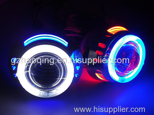 3.0inch hid bi-xenon projector lens light with double angel eyes