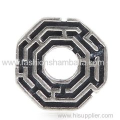 European Style Sterling Silver Labyrinth Beads