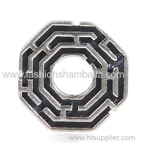 European Style Sterling Silver Labyrinth Beads