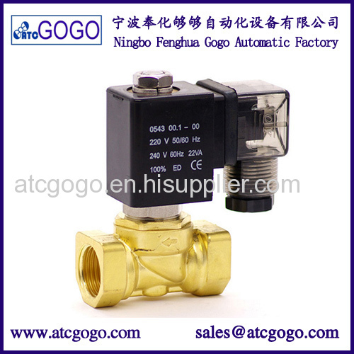 10mm brass solenoid valve campact pilot type 12v normally closed low pressure for gas