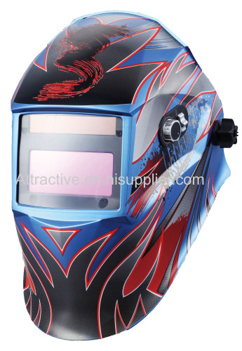 Best selling Auto-darkening welding helmet skull design outside control knobs with 4 arc-sensor 