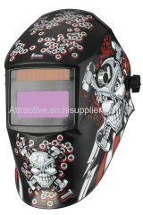 Best selling Auto-darkening welding helmet skull design outside control knobs with 4 arc-sensor