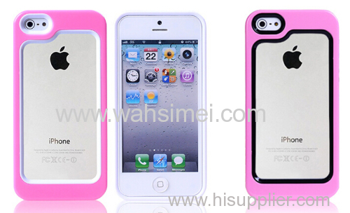 phone case PC and silicone phone case two in one case for iPhone 5/5s China manufacturer