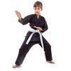 Customized Black Martial Arts Gi Childrens Karate Suits with canvas fabric