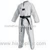 White Heavyweight Childrens Karate Suits Martial Arts Clothing with Black Belt