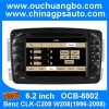 Ouchuangbo Auto DVD Player for Benz CLK-C208 W208(1996-2008) GPS Navigation iPod USB Radio