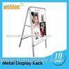 Metal custom stand up advertisement display boards in display racks