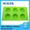 Silicone RTV green yellow 6 cups round cake mould 31 * 18 * 4cm for baking