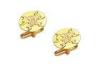 Promotional Gift Personalised Fashion Die Stamping Cufflinks, Enamel Cufflinks With Gold Plating