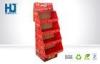 Red Sandwich Biscuit Cardboard POP Up Display Stand With 4 pallets