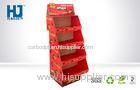 Red Sandwich Biscuit Cardboard POP Up Display Stand With 4 pallets