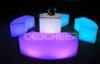 Fashionable illuminated Led Lounge Furniture / Luminous Balcony table sets