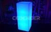Square Rechargeable Led Cocktail Table Led Pedestal Table CE ROHS Approved