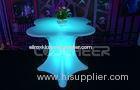 Blue Color Flower Shape LED Bar Table Lithium Battery Powered Salon Furniture