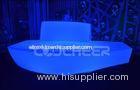 Plastic Disco Illuminated Led Mordern Stool Glow Sofa For 3 People Seats