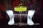 Indoor or Outdoor illuminated led bar Furniture Led Stool Set for event , wedding