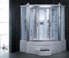 Combined shower + steam sauna + infrared sauna tempered glass corner steam shower room