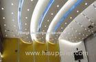 Fiberglass Sound Absorbing Curved Ceiling Panels , Painting Laminated 600 * 1200 mm