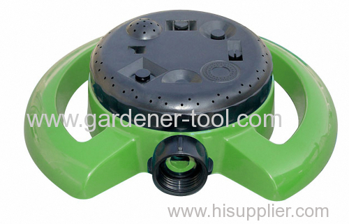 Plastic 8-way water lawn sprinkler