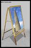 Double sided portable aluminum metal display a - open frame stand poster display