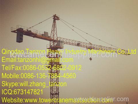 self Climbing construction tower crane With 60m Jib Length