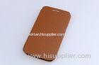 Samsung I869 Leather Cases Coffee Color With PC + PU Leather OEM