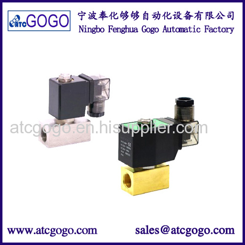 2/2 mini solenoid valve low pressure gas direct acting 230v 120v 1bar VITON