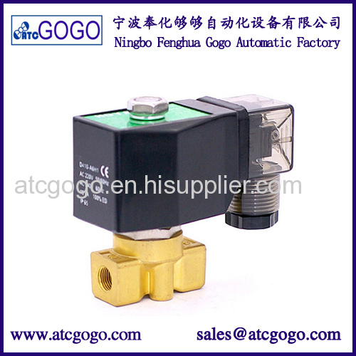 Low pressure 1bar gas solenoid valve NPT G thread normally closed 2 way air pump