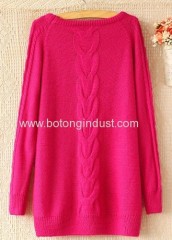 Braids design knitted sweater