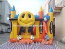 Cartoon Commercial Park Inflatable Combos Boncers With Slide For Rental