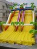Jungle Waterproof huge commercial inflatable slide With Double Lane , CE
