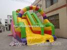 Large outdoor commercial Inflatable Slide With Sunshine Arch For Garden